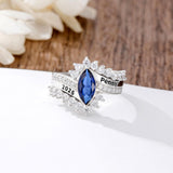 Oseew 2027 Women Senior Class Graduation Ring High School (White Gold)