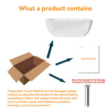 Adecab 59" Acrylic Freestanding Bathtub, Free Standing Tub, Stand Alone Tub with Overflow and Drain, cUPC Certified, Gloss White