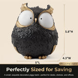 OlethRoryLe Owl Statue for Home Decor owl Gifts Unique Home Decor (Black)