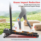 Ecogou Walking Pad Treadmill with 12% 12-Level Auto Incline,2 in 1 Foldable Under Desk Treadmill with Handle Bar,450 lbs Capacity