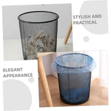 Parliky Black Iron Mesh Open-Frame Desk Trash Can for Office Use