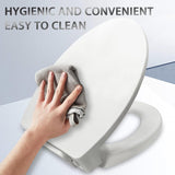 SS114 Slow Close Elongated Toilet Seat and Lid Compatible with TOTO SS113/SS154/SS224/SS204 Traditional Toilet Seat Replacement with Toilet Bolts and Nut, Cotton White