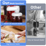 Electric Mason Jar Vacuum Sealer Kits for Wide Mouth Regular Mouth Mason Jars and Vacuum Bags, Multi-functional Handheld Vacuum Sealer for Food Storage and Fermentation WAFTING