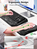 3-in-1 Ergonomic Keyboard Stand with Wrist Rest & Mouse Pad Set, Black Wave