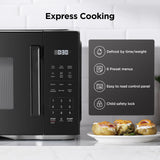 BLACK+DECKER EM9P02P9 Countertop Microwave Oven, 0.9 Cu Ft, 900W with 6 One-Touch Presets, Express Cooking, 10 Power Levels, and Child Safety Lock, Black