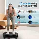 Natini Vibration Plate Exercise Machine, Vibration Plate for Lymphatic Drainage, Whole Body Workout Vibration Fitness Platform (Black)