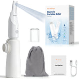 Momfree Portable Bidet for Travel - Rechargeable Electric Travel Bidet Peri Bottle with Adaptor & 3 Speed Modes, IPX7 Waterproof Portable Bidet for Women Men Baby Pregnancy Postpartum Personal Hygiene