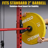 Mikolo 7ft Olympic Barbell, Barbell for Weightlifting and Powerlifting 45lb, Olympic Bar for 1500lbs Capacity, Weight Bar Fit 2” Standard Weights (combo 1)