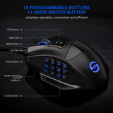 UtechSmart Venus Gaming Mouse RGB Wired, 16400 DPI High Precision Laser Programmable MMO Computer Gaming Mice