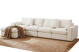 Vellorise 136" Cloud Modular Sectional Sofa with Detachable Seat Cushion
