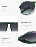 SOJOS Retro Oversized 70s Aviator SunglassesWomen Men SJ2693 Green
