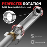PAPABABE Barbell, 7ft Olympic Barbell 45lb Solid Chrome, 2-Inch Sleeves with Hybrid Needle Bearings & Bushings with Anti-Scratch,1000lbs Capacity Home Gym Bar for Stable Training (Silver)