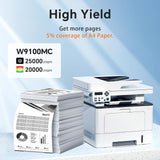 W9100MC W9101MC W9102MC W9103MC Toner Cartridge Set 4-Pack High Yield Replacement Compatible with HP Color LaserJet Managed MFP E77428dn E77422dn E77422dv E77422a Printer Ink Black Cyan Magenta Yellow