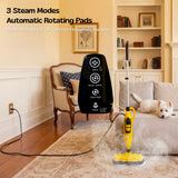 Steambot Steam & Scrub Steam Mop, All-in-One Scrubbing Hard Floor Cleaner, 2 Dirt Grip Soft Scrub Pads Included, XL Water Tank