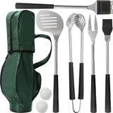 Golf Gifts for Men Grilling Accessories 8pcs Golf BBQ Grill Tools Utensils Set, Easter Basket Stuffers + More.