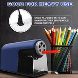 AFMAT 6 Holes Heavy Duty Electric Pencil Sharpener and Fully Automatic Robot Pencil Sharpener