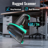 Tera Barcode Scanner with Battery Indicator: 1D Wireless, 5100 Teal