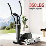 CURSOR Elliptical Exercise Machine, Elliptical Machine for Home with Hyper-Quiet Magnetic Driving System,8&16 Levels Resistance,Compact Elliptical with 12IN Stride,LCD Monitor,350LBS Weight Capacity