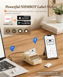 NIIMBOT B21 Label Maker, Thermal Label Printer, Portable Inkless Label Makers for Home/Office/Business, with 1 Pack 50x30mm White Label, Compatible with iOS & Android, (White)