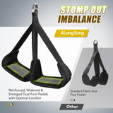 ALongSong Pull Up Assistance Bands with Foot Support Pedal - 320LBS Heavy Duty Resistance Bands Adjustable Weight/Height with 4x80Lbs Bands&Measured Strap for Strength Training Home Gym Workout-Green