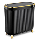 Supteron Bathroom Trash Can with Lid 3.1 Gallon Narrow Trash Can Small Plastic Trash Bin 12 Liter Rectangular Plastic Garbage Can