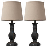 ROTTOGOON Dimmable Table Lamps Set of 2, Rustic Farmhouse Table Lamps for Living Room Bedroom, Bedside Desk Lamps for end Tables, Touch Lamps for nightstand, 9W Bulbs Included, 22", Black