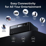 Boldever 1500 ANSI Google TV Smart Projector - 4K Projector with WiFi and Bluetooth, 20W HiFi Speakers Outdoor Movie Proyector, Auto Focus & Keystone Projector for Home Theater Indoor