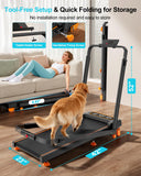 Rayspace Walking Pad with 12% Incline/Adjustable Height, Upgraded 3.5HP Walking Pad with Handle Bar, 4 in 1 Foldable Under Desk Treadmill, Electric Portable Treadmills for Home 350LBS, LED Display
