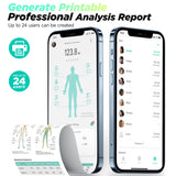 RunStar Scale for Body Weight and Fat Percentage, 8-Electrodes Precision Digital Smart Scale for BMI 28 Body Composition Measurement, Silver Bathroom Smart Scales with Large Display