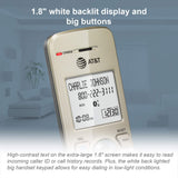 3-Handset Cordless Phone for Home with Connect to Cell, Call Blocking, 1.8" Backlit Screen, Big Buttons AT&T