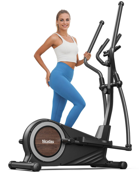 Niceday Elliptical Exercise Machine, Elliptical Machine for Home, Elliptical Training Machine with 15.5IN Stride, Magnetic Elliptical Trainer with16 Resistance Levels, 400LBS Loading Capacity Black Niceday