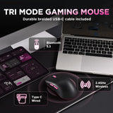 Zero 1 Pro Gaming Mouse,55g Ultralight Wireless Mouse, PAW3311 12K DPI, Tri-Mode