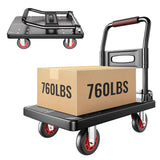 Foldable Push Cart Dolly | 760 lbs. Capacity Moving Platform Hand Truck | Heavy Duty Space Saving