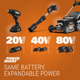 WORX Cordless String Trimmer & Lawn Edger, Electric Weed Wacker with 4.2 LBS, 20V Weed Eater with Auto Feed, Battery & Charger Included, WG154