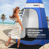 Thallike Upgrade Pop Up Privacy Shower Tent, Portable Camping Shower Tent, Camping Toilet Changing Room with Rain Shelter & Extended Floor Mat