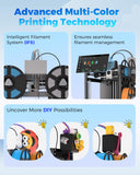 FLASHFORGE AD5X 3D Printer,Multi-Color 3D Printer with IFS,Fully Auto Leveling with Max 600mm/s High Speed Printing and Max 300°C Nozzle,Large Printing Size 220 * 220 * 220mm