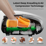 ALLYOUGER Shiatsu Foot Massager with Heat,Vibration,Air Compression and Deep Kneading for Plantar Fasciitis, Neuropathy,Improve Foot Wellness,Gifts for Women & Men（Black）
