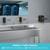 AIKE Wall Mount Automatic Foam Soap Dispenser 25 OZ Commercial Large Capacity Stainless Steel Model AK1205FA(Matte Black)