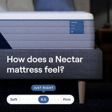 Nectar Classic Hybrid 12” Queen Mattress - Medium Firm - Memory Foam & Innerspring Coils - Cooling Top Layer - Back Pain Relief - Mattress in a Box - 365-Night Trial & Forever Warranty