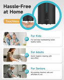 AIKE Automatic Wall Mount Liquid Soap Dispenser, Commercial Stainless Steel with 25oz Large Capacity Save Time Effort and Cost,Model AK1205(Matte Black)