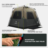 CAMEL CROWN Instant Tents for Camping 2-4 Person Tent Waterproof Easy Setup Sets Up in 60 Seconds Backpacking Tents with Carry Bag for Outdoor Hiking Sandy Brown