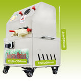 HQHAOTWU Sugarcane Juicer Electric Sugarcane Press Vertical Sugar Cane Juice squeezer 3 Stainless Steel Rollers Sugar Cane Juice Press Extractor with 2 Knives 24V DC or 110V for Home/Commercial Use