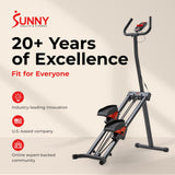 Sunny Health & Fitness Smart Foldable Stair Climber with Balance-Assist Cords - SF-S025005