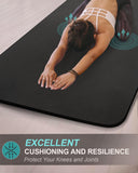 Extra Long & Wide Thick Yoga Mat for Tall Men & Women, 84'' x 32'' x 7mm Oversized Yoga Mat Double-Sided Non Slip, Pro TPE Yoga Mats with Strap MRZZATA