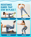 FTAKRY Resistance Bands for Working Out, Exercise Bands with 5 Resistance Levels, Natural Latex Resistance Bands Designed for Home Fitness, Strength Training and Flexibility Exercises (Assorted) FTAKRY