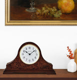 Bulova Chandler Lighted Mantel Clock, Model B1853 | Elegant Design | Illuminated Dial | Quartz Movement | Cherry Wood Finish | Battery Operated