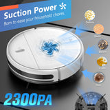 Robot Vacuum and Mop Combo, 2 in 1 Robotic Vacuum Cleaner with Schedule, App/Alexa/Voice Control, Slim 2.87", Self-Charging, Strong Suction & Long Runtime, Ideal for Hard Floor, Pet Hair, Carpet