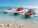 Ssccgym Remote Control Boat 4CH Electric Watercraft RC Sail Cruise Boat Yacht 15km/h for Lake Pool 14y+ Beginners