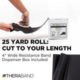 THERABAND Resistance Band Black Special Heavy 25-Yd Roll, Latex-Free Elastic Exercise Band for Physical Therapy, Yoga, Pilates, Stretching, Home Workouts, Cut-to-Length, Color-Coded Resistance Levels
