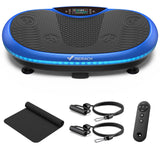 MERACH Vibration Plate Exercise Machine, 4D Whole Body Workout Vibrating Platform for Lymphatic Drainage Weight Loss Muscle Activation, Home Fitness Equipment with Bluetooth Light Pull Cord